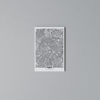 PARIS TOWN PLAN Vertical Canvas Print