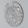 PARIS TOWN PLAN Arte de pared redondo