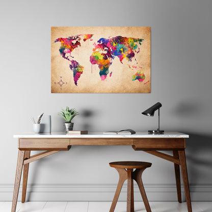 VIBRANT EARTHSCAPE Cuadro en lienzo horizontal