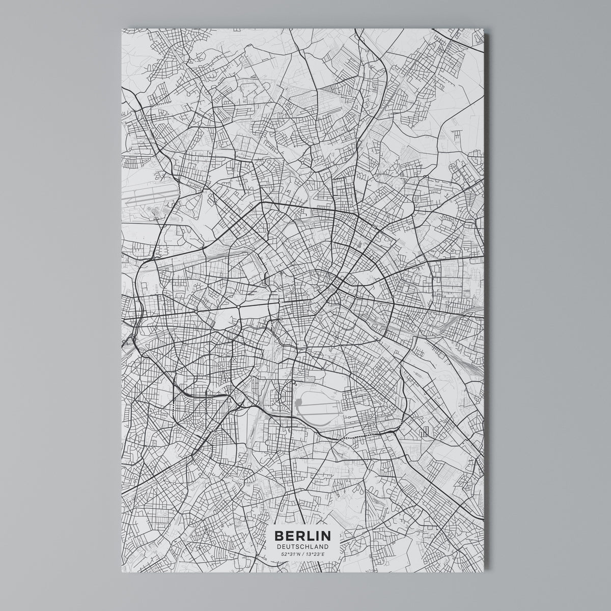 BERLIN PLAN Cuadro en lienzo vertical