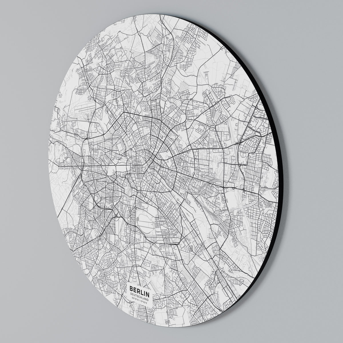 BERLIN PLAN Arte de pared redondo