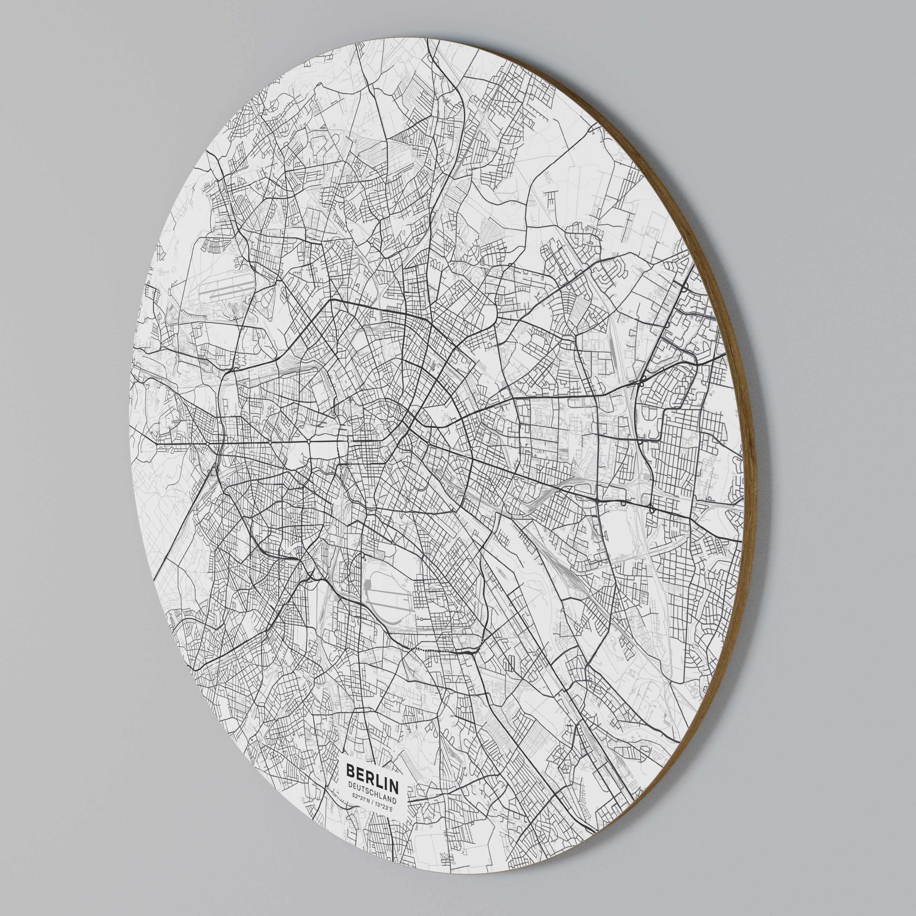 BERLIN PLAN Arte de pared redondo