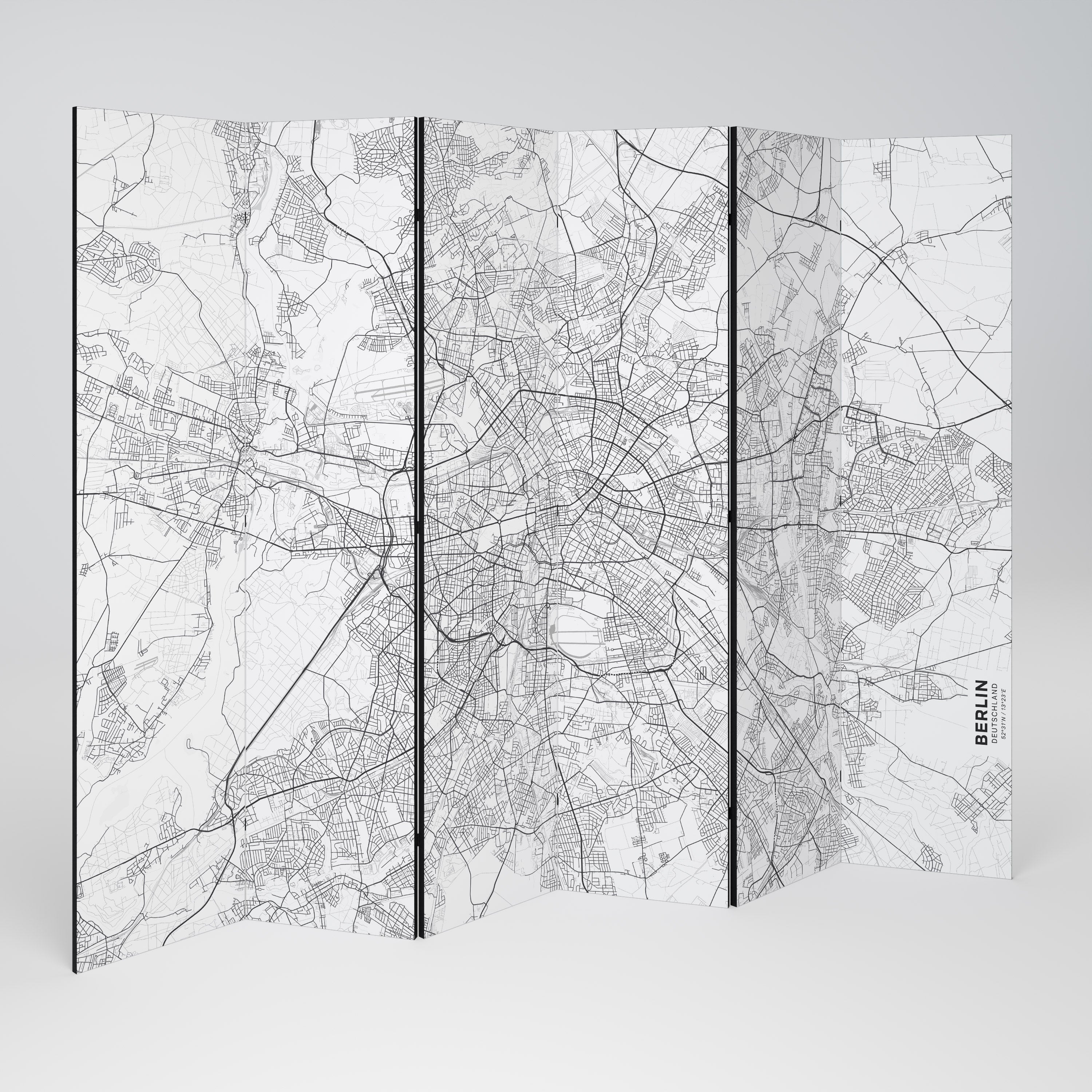 BERLIN PLAN Decorative 6-Panel Room Divider