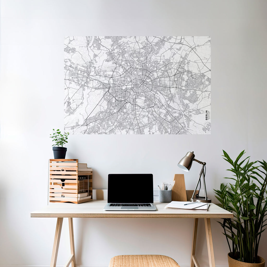 Póster horizontal autoadhesivo PLAN BERLÍN