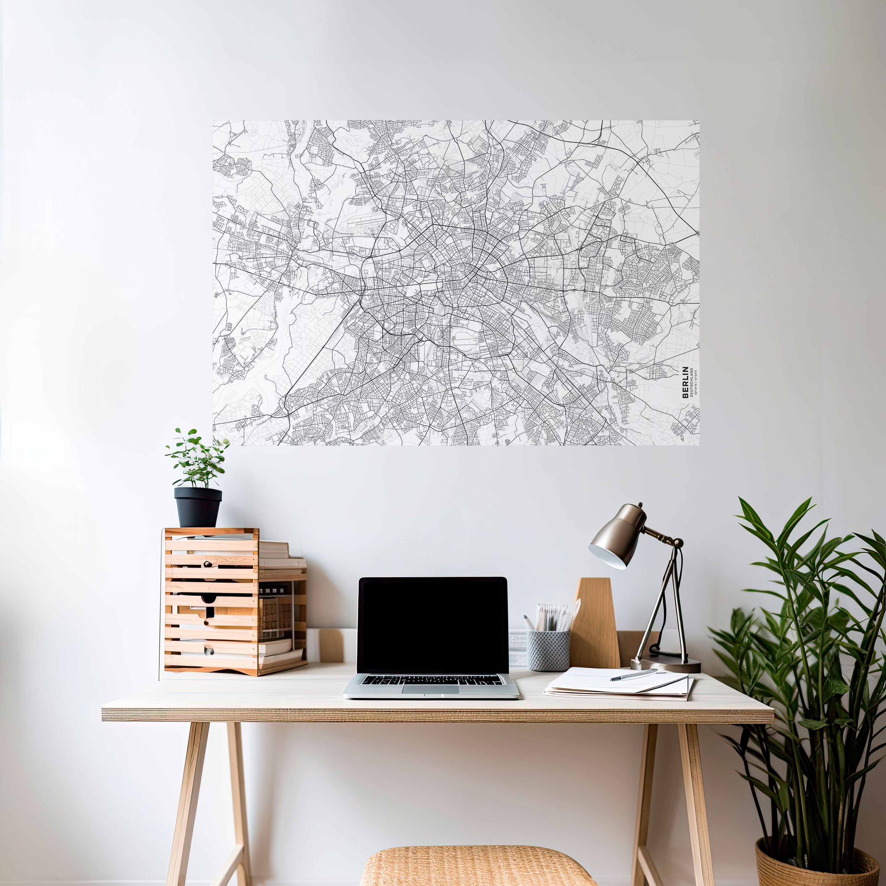 Póster horizontal autoadhesivo PLAN BERLÍN