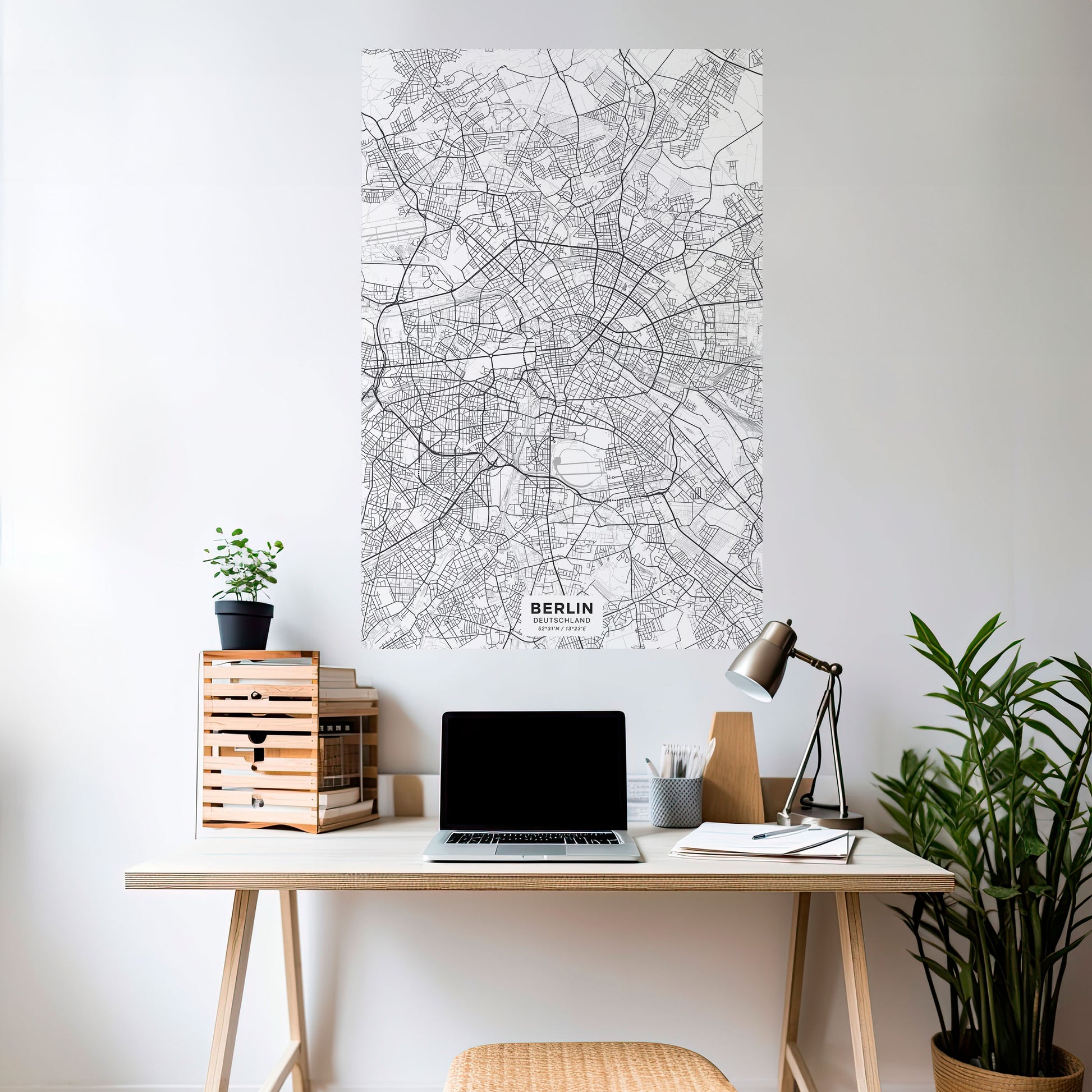 Póster vertical autoadhesivo PLAN BERLÍN
