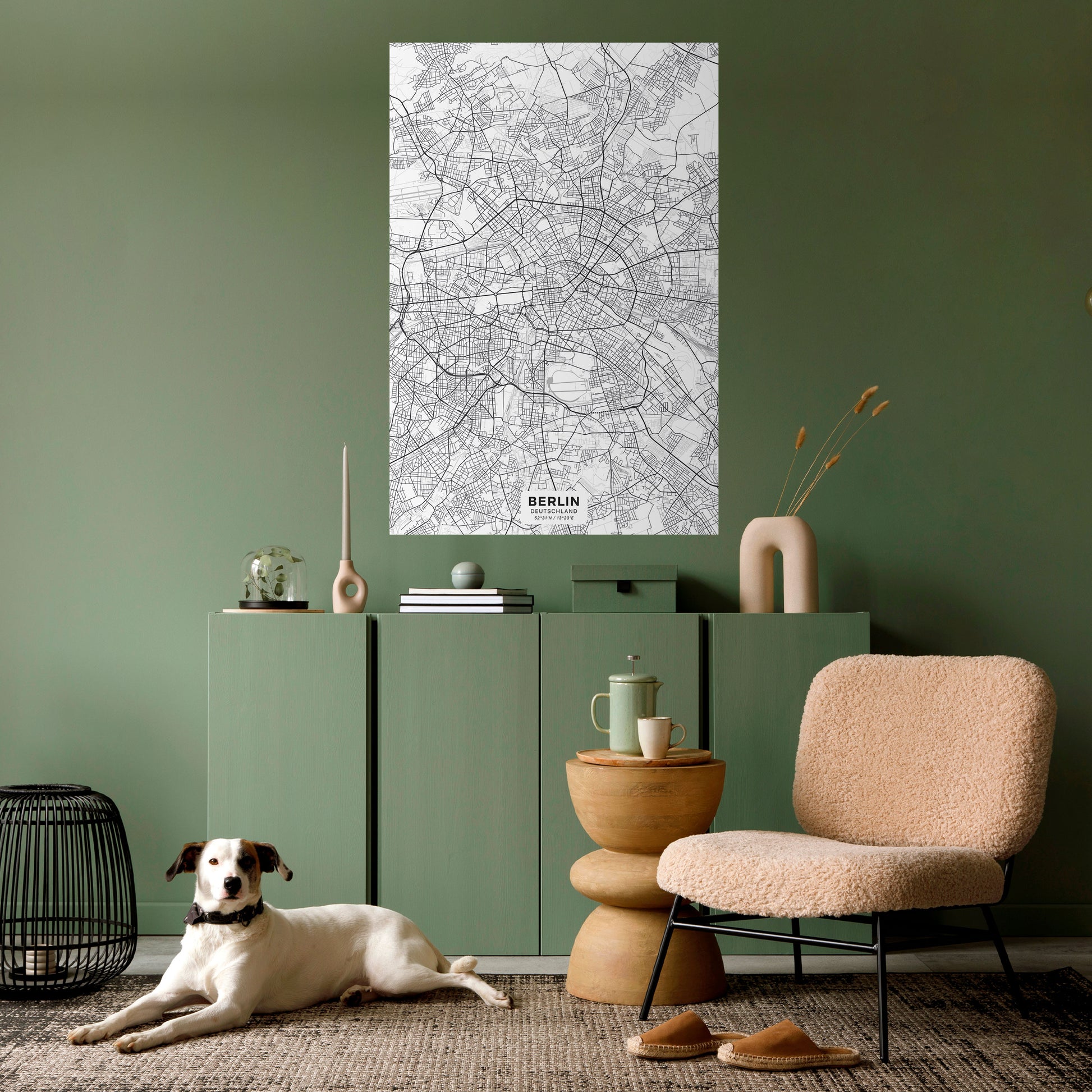 Póster vertical autoadhesivo PLAN BERLÍN