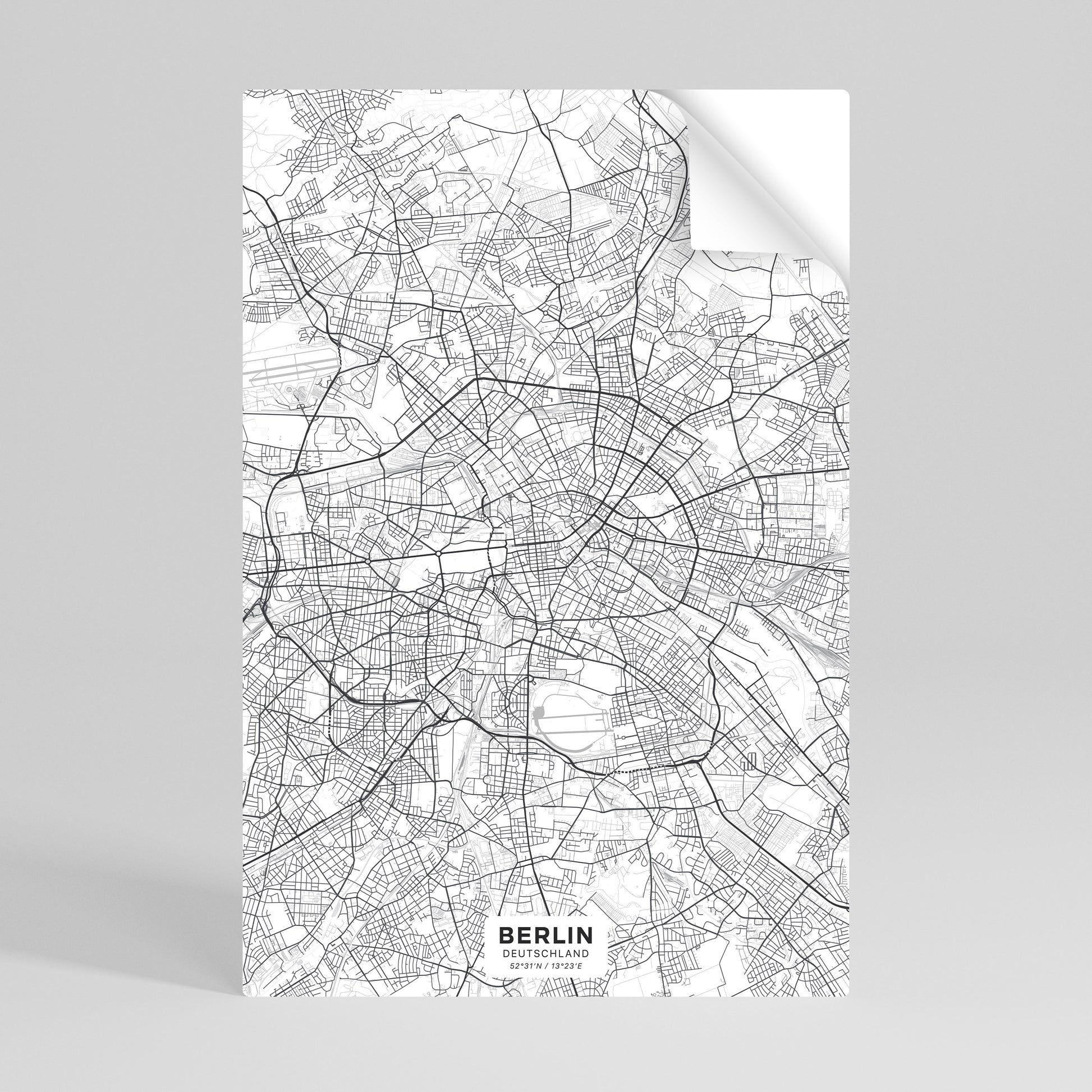 Póster vertical autoadhesivo PLAN BERLÍN