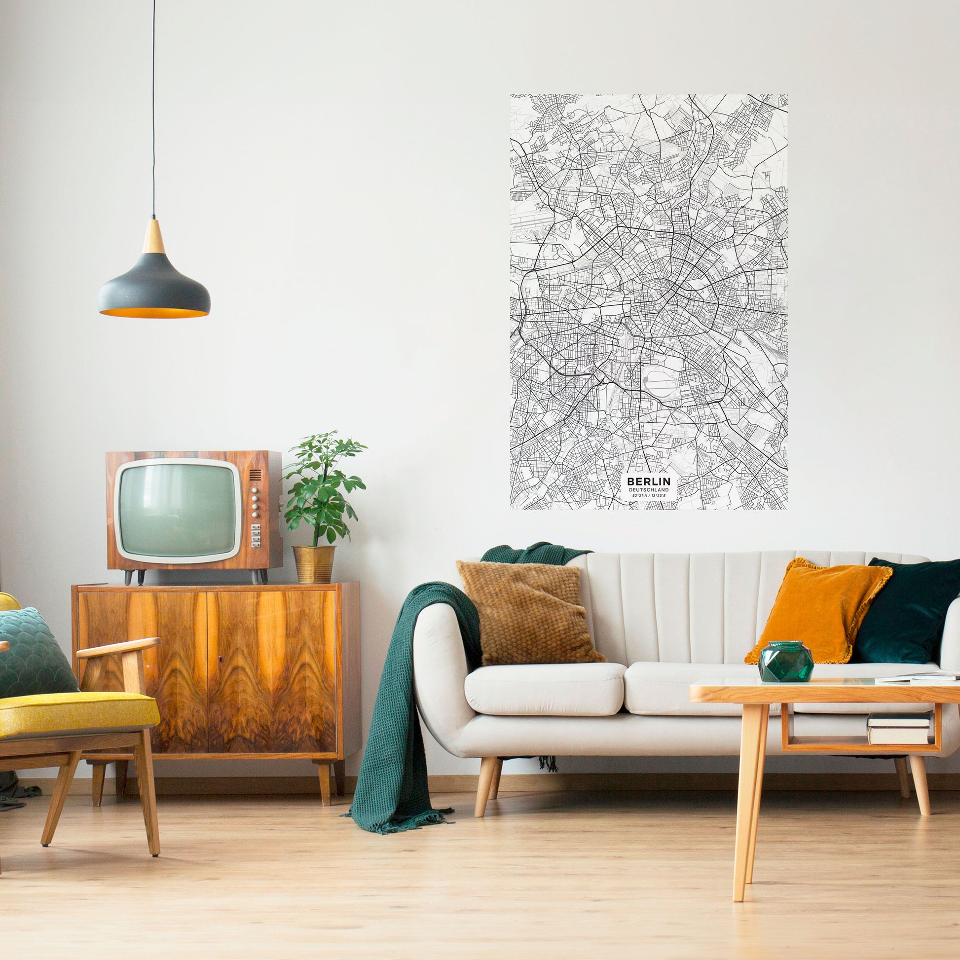 Póster vertical autoadhesivo PLAN BERLÍN