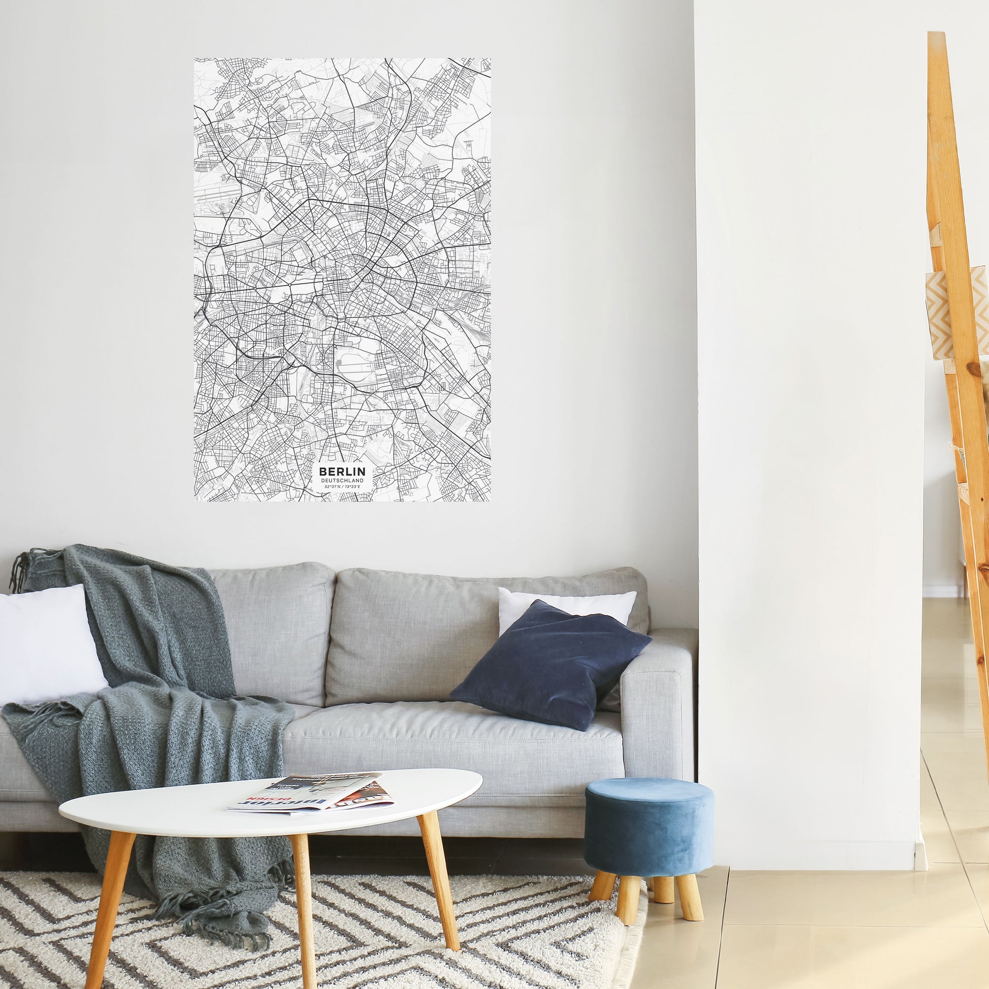 Póster vertical autoadhesivo PLAN BERLÍN