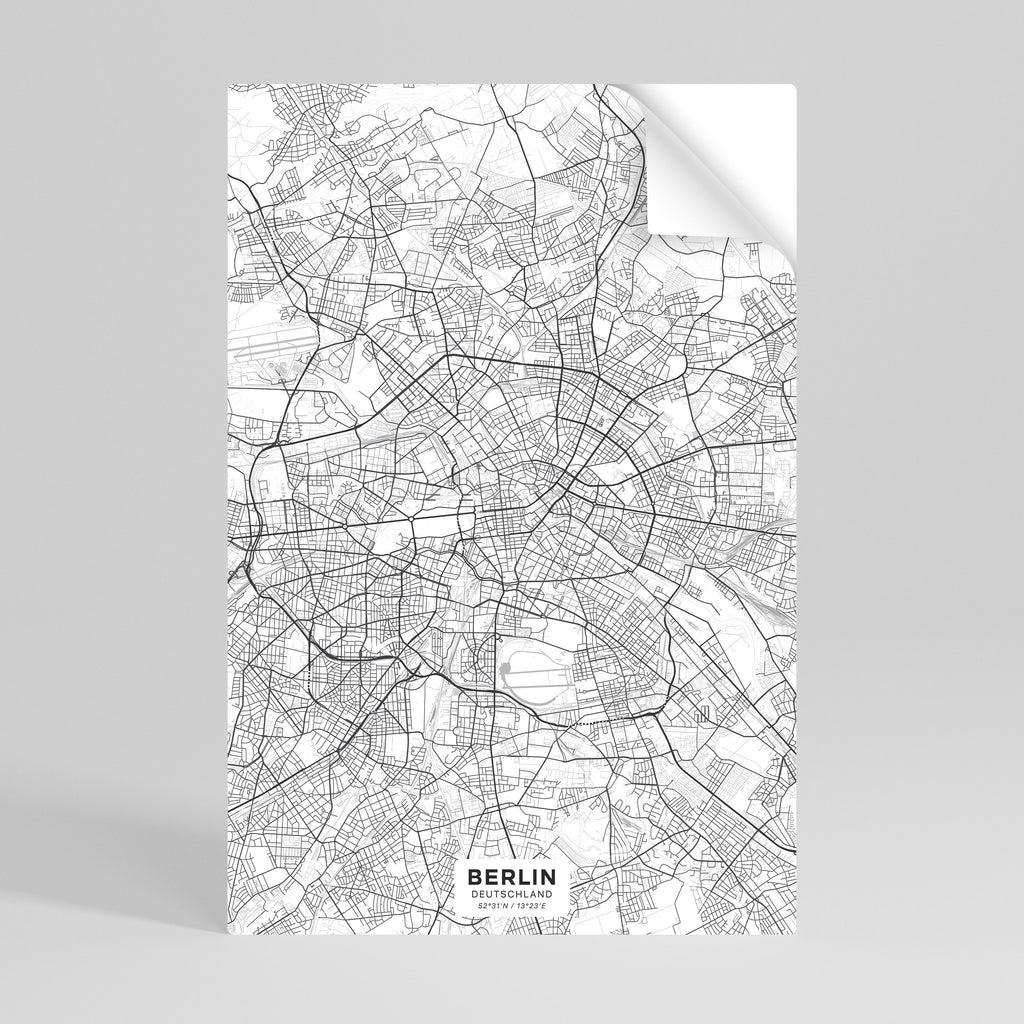 Póster vertical autoadhesivo PLAN BERLÍN