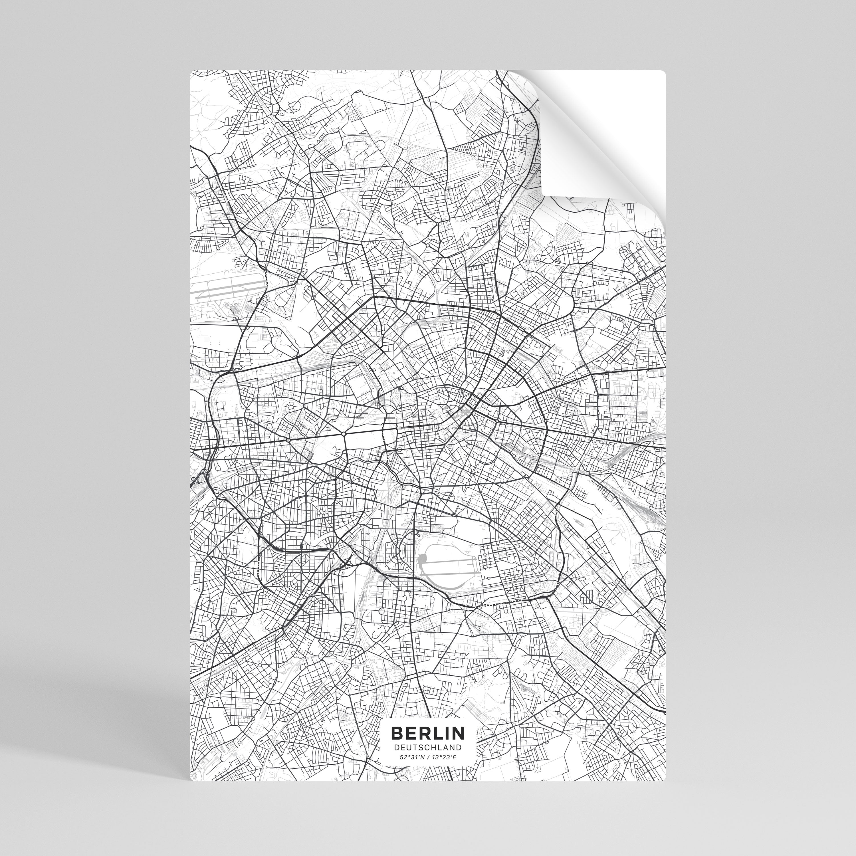 Póster vertical autoadhesivo PLAN BERLÍN