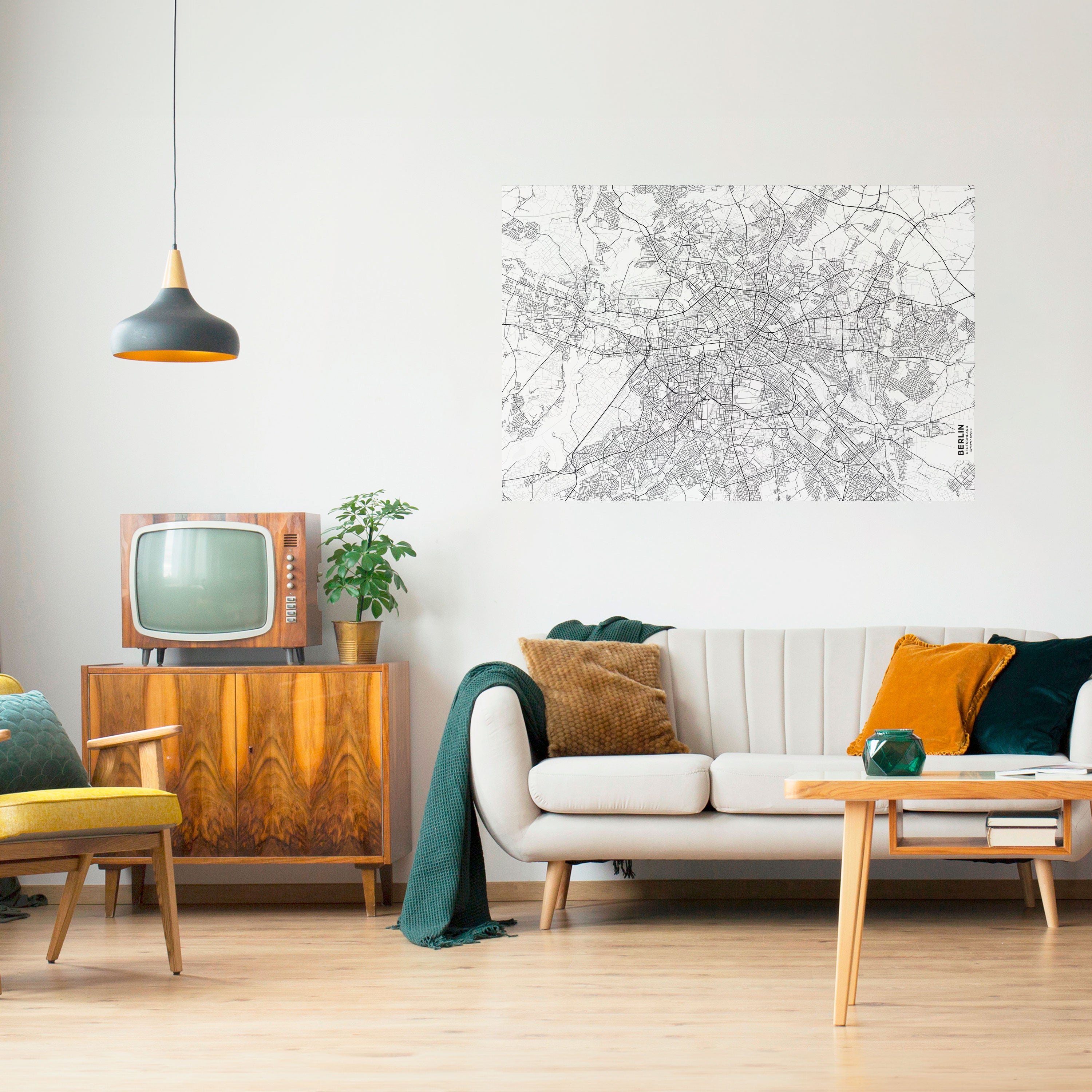 Póster horizontal autoadhesivo PLAN BERLÍN
