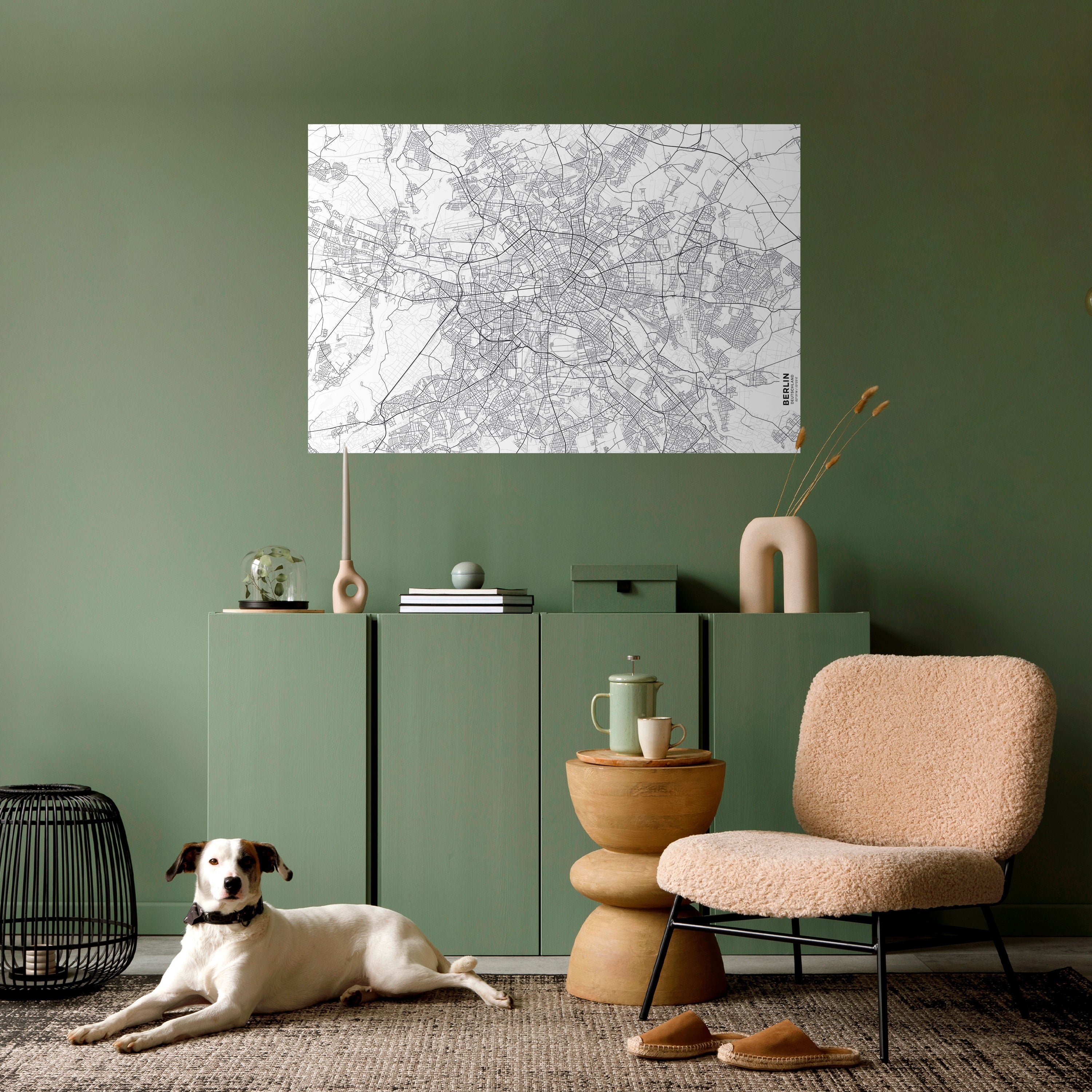 Póster horizontal autoadhesivo PLAN BERLÍN