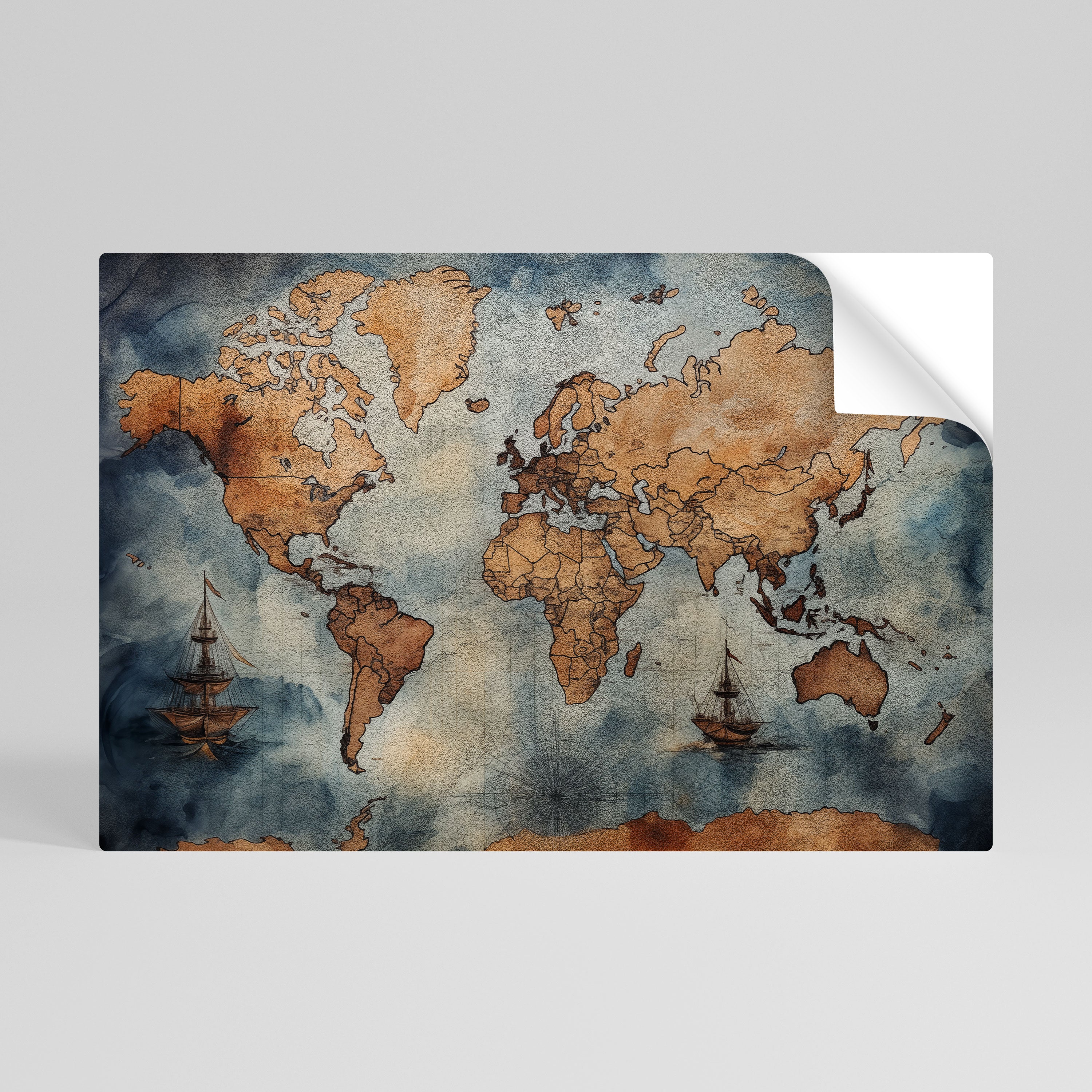 WAVES OF DISCOVERY Póster adhesivo horizontal