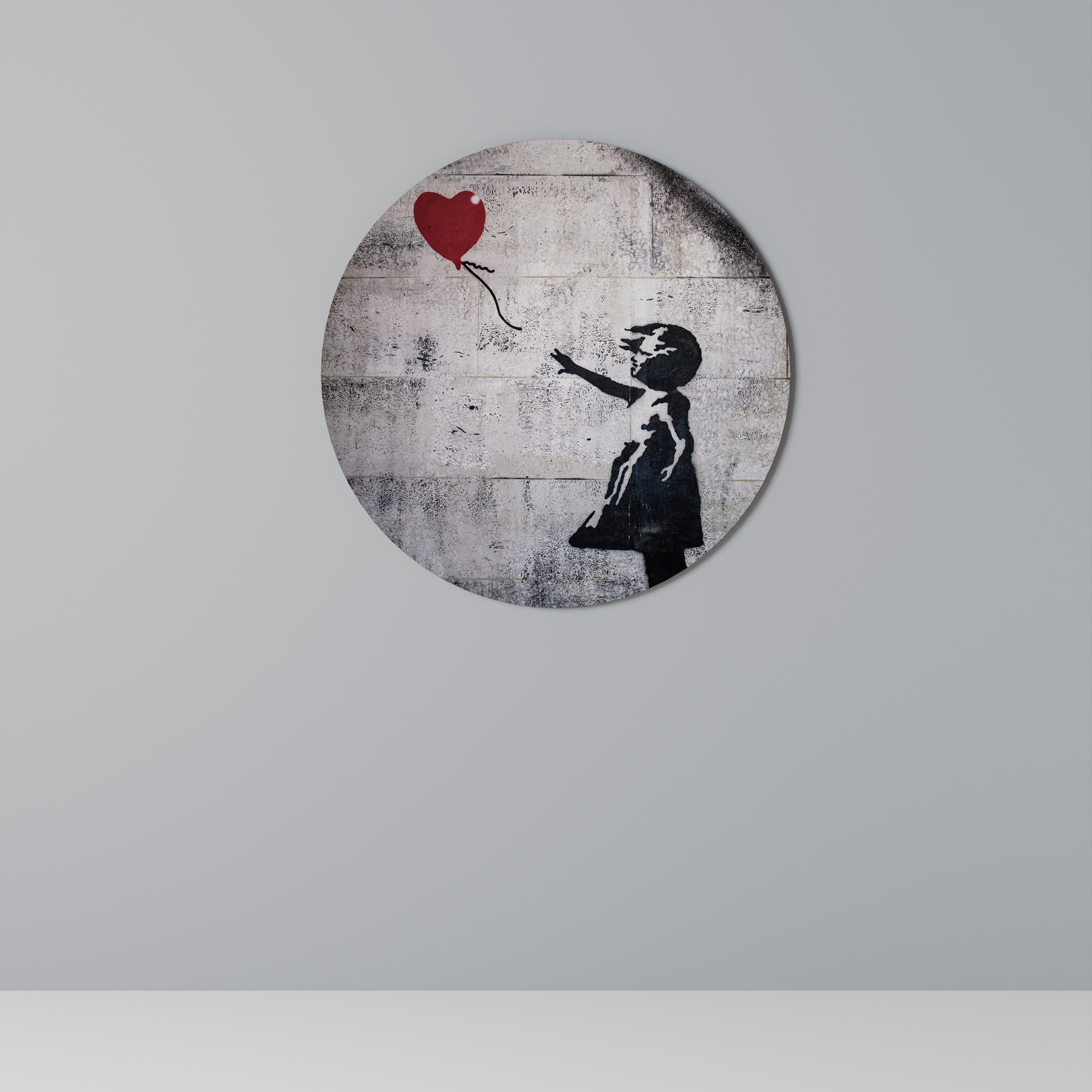 Arte de pared redondo BALLON GIRL (BANKSY)