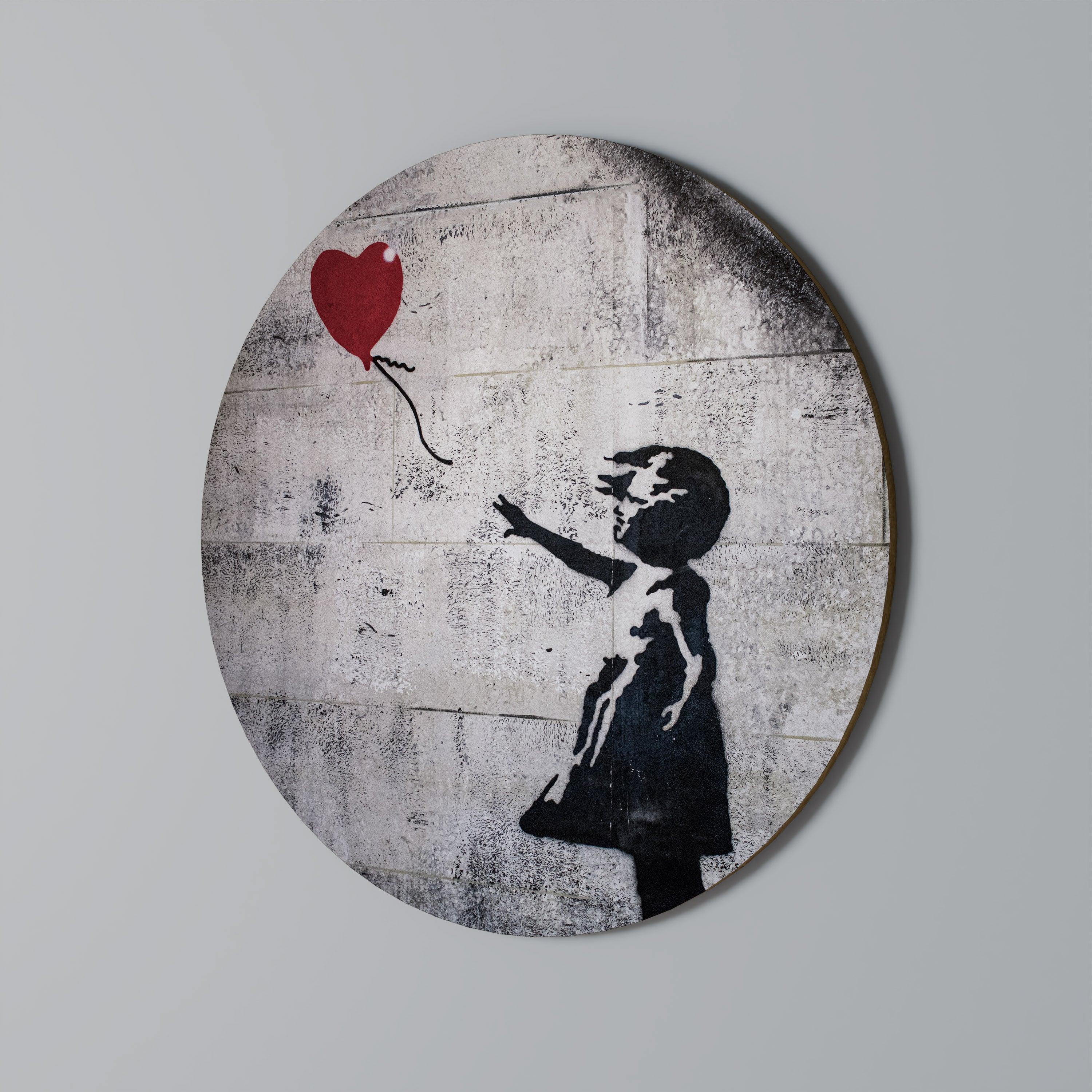 Arte de pared redondo BALLON GIRL (BANKSY)