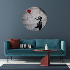 BALLON GIRL (BANKSY) Round Wall Art