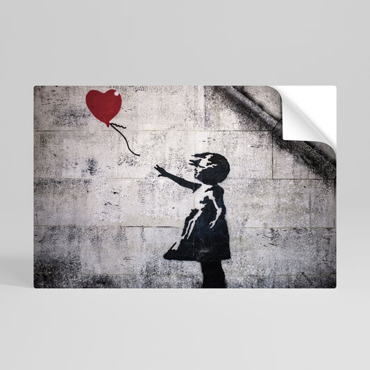BALLON GIRL (BANKSY) Póster adhesivo horizontal