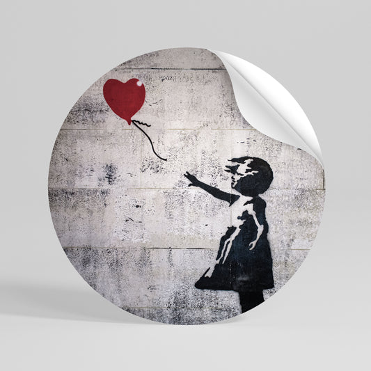 BALLON GIRL (BANKSY) Vinilo adhesivo redondo