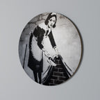 SWEEPING UNDER (BANKSY) Round Wall Art