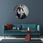 SWEEPING UNDER (BANKSY) Round Wall Art