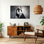 SWEEPING UNDER (BANKSY) Póster Horizontal Adhesivo