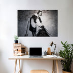 SWEEPING UNDER (BANKSY) Póster Horizontal Adhesivo