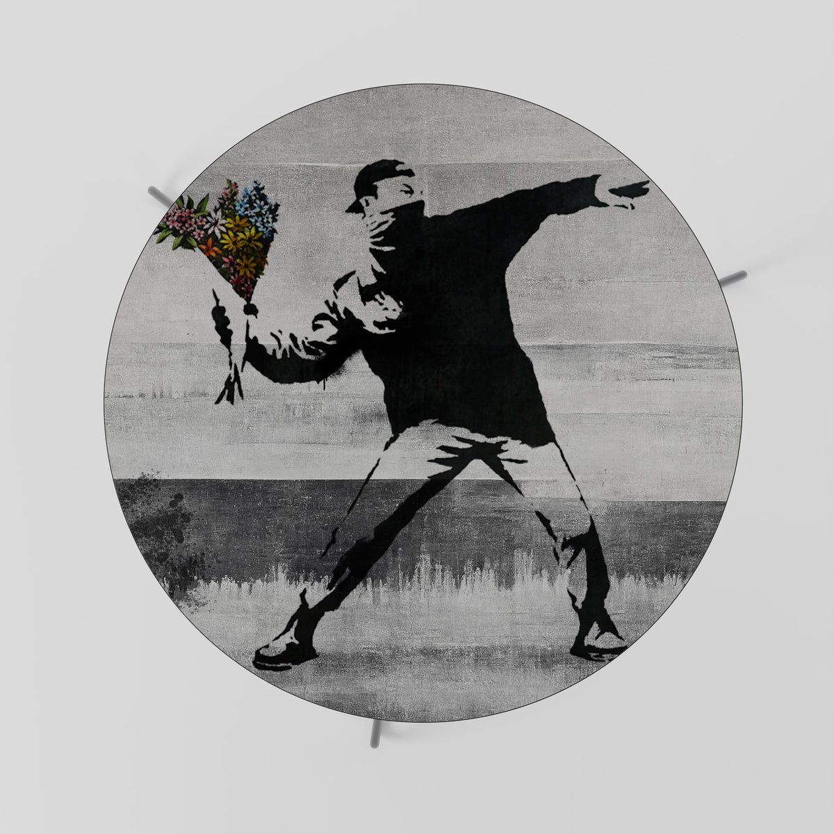FLOWER BOMBER (BANKSY) Mesa de centro