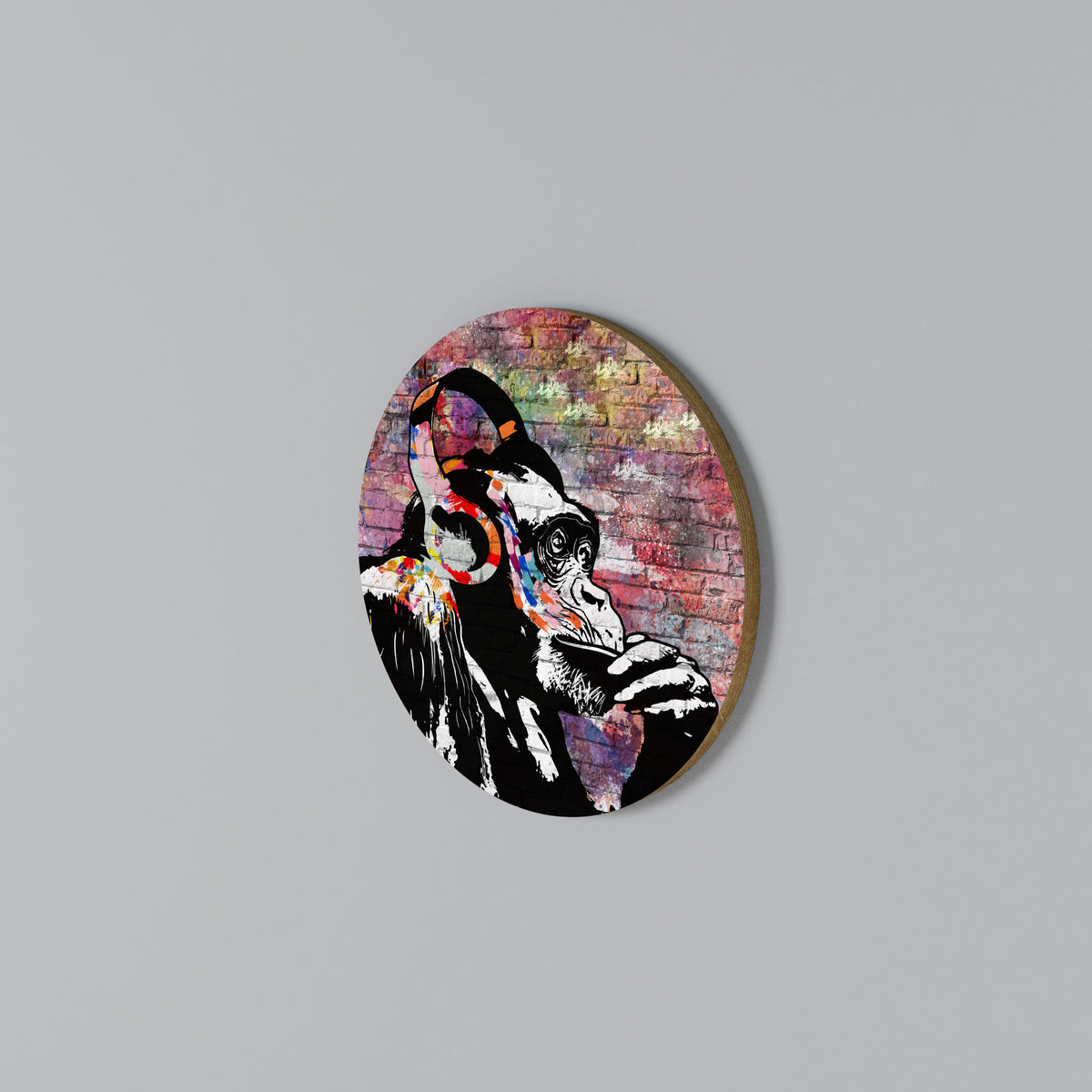 APISH LISTENER Arte de pared redondo