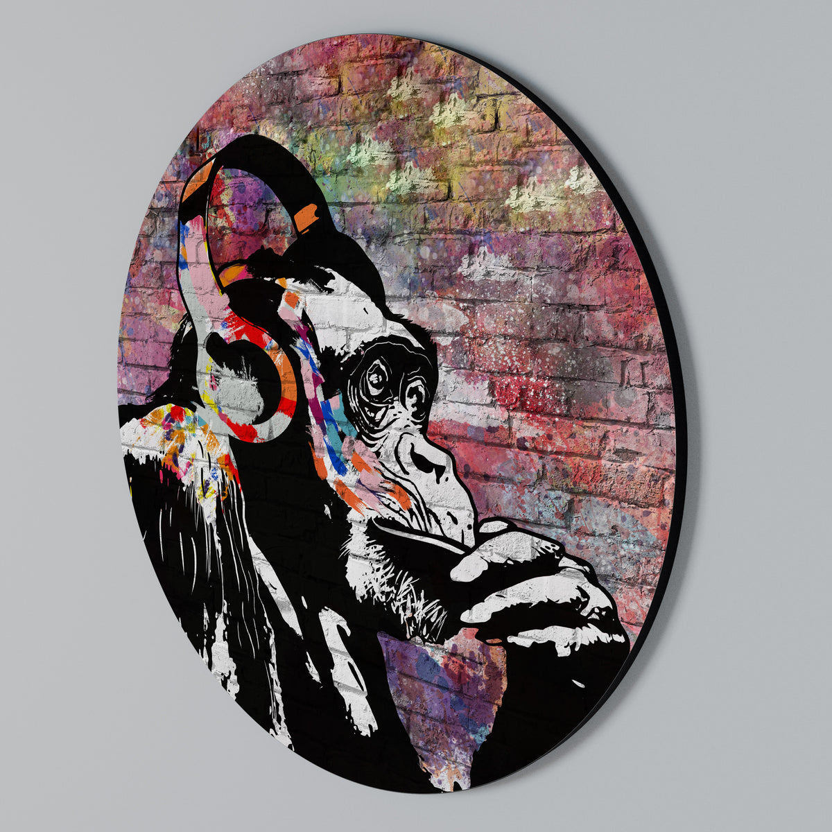 APISH LISTENER Arte de pared redondo