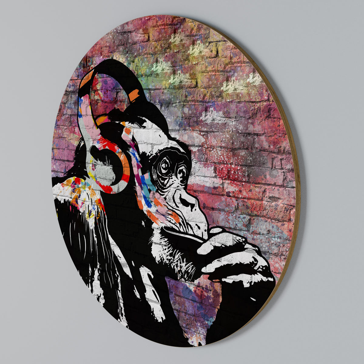 APISH LISTENER Arte de pared redondo