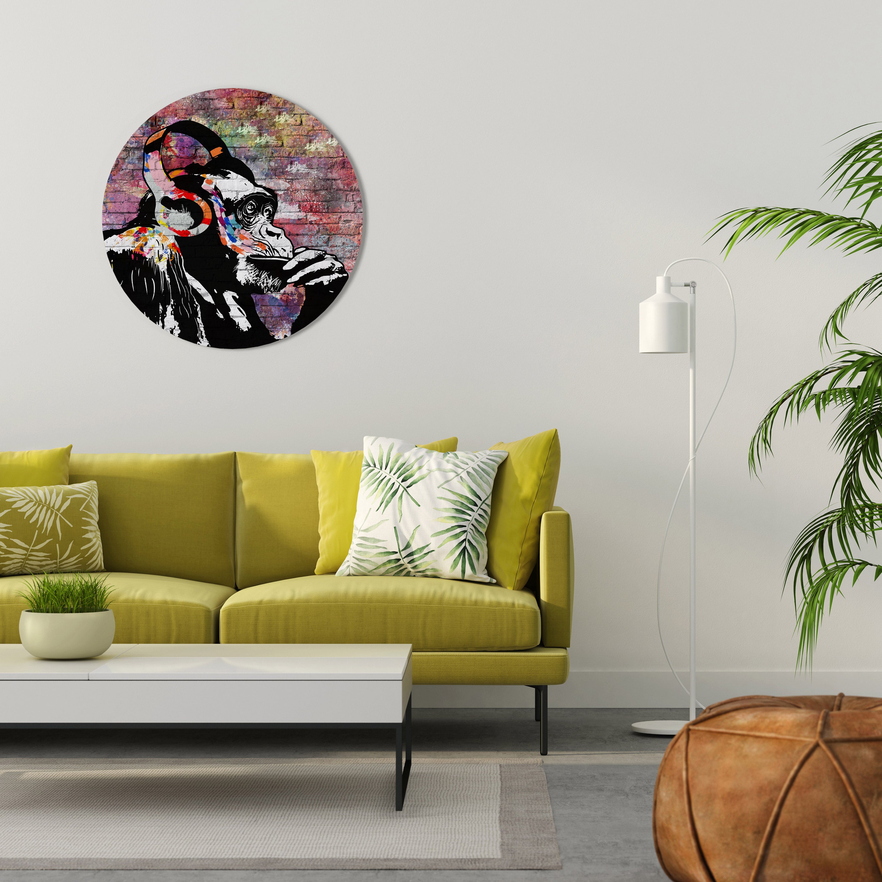 Arte de pared redondo APISH LISTENER