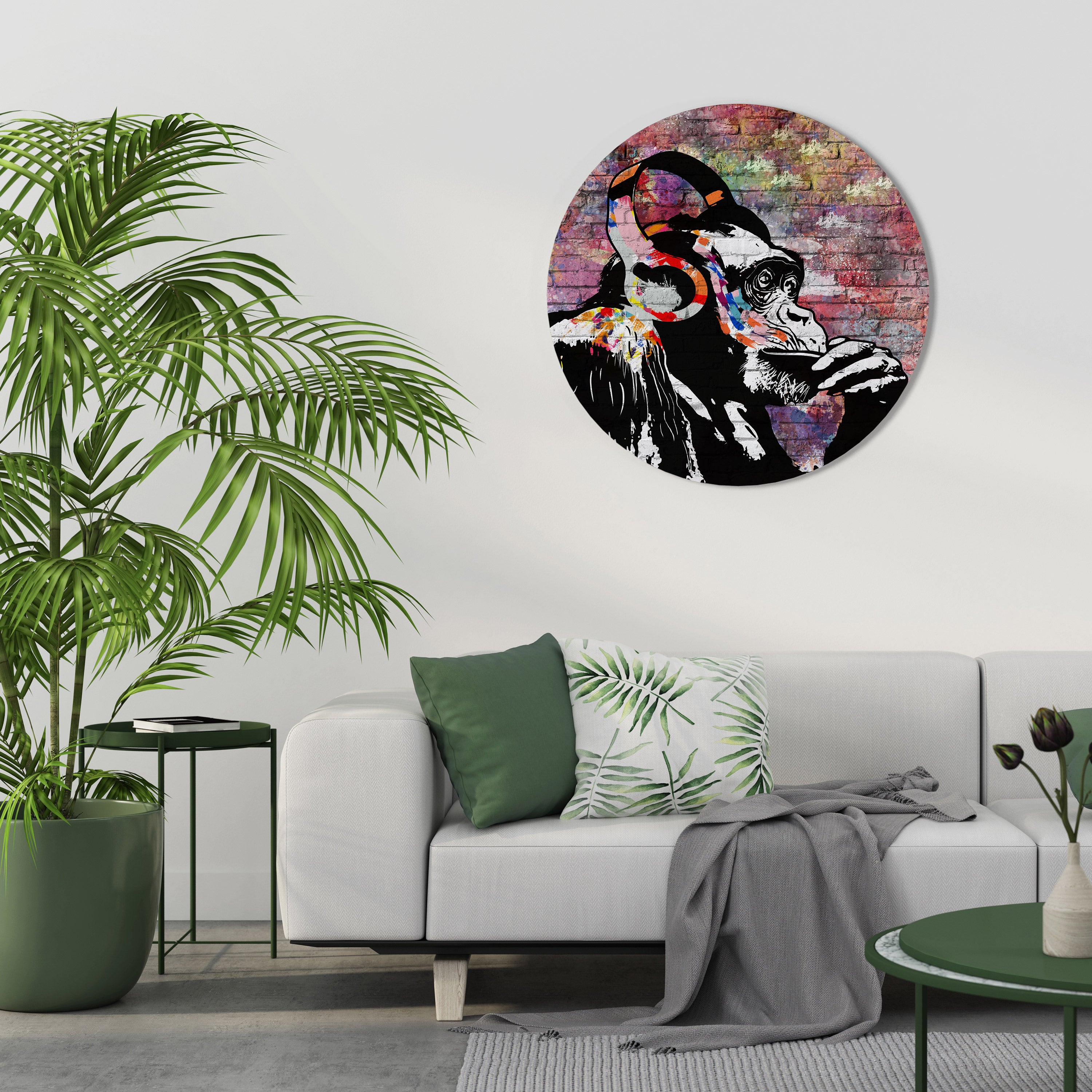 Arte de pared redondo APISH LISTENER