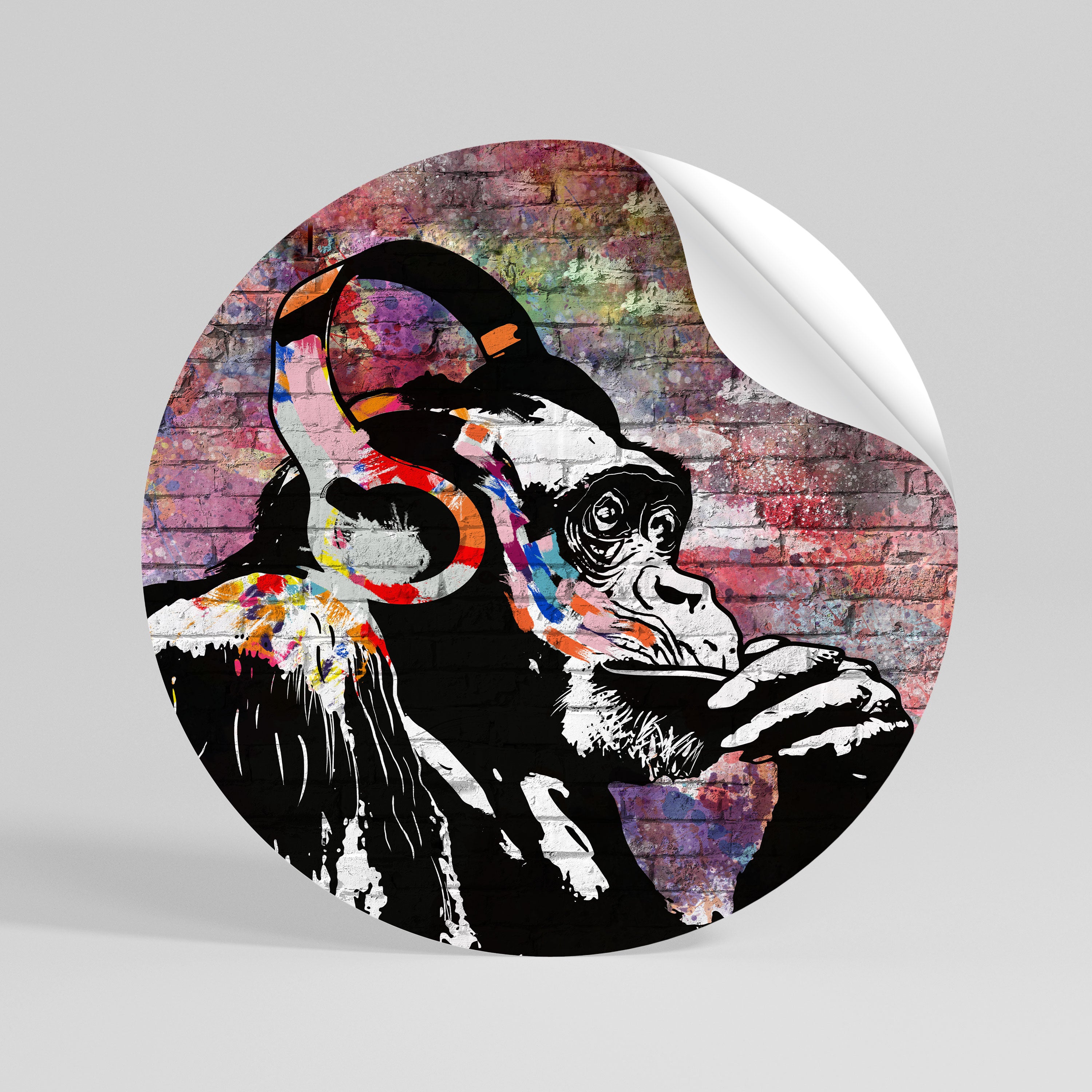 APISH LISTENER Peel and Stick Round Sticker