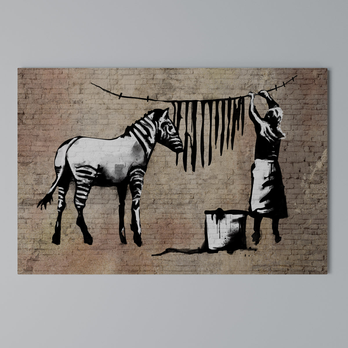 TIDY ZEBRA Cuadro en lienzo horizontal