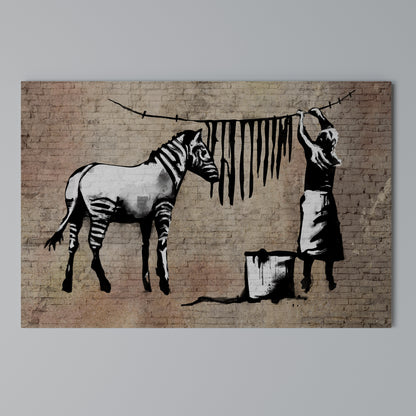 TIDY ZEBRA Cuadro en lienzo horizontal