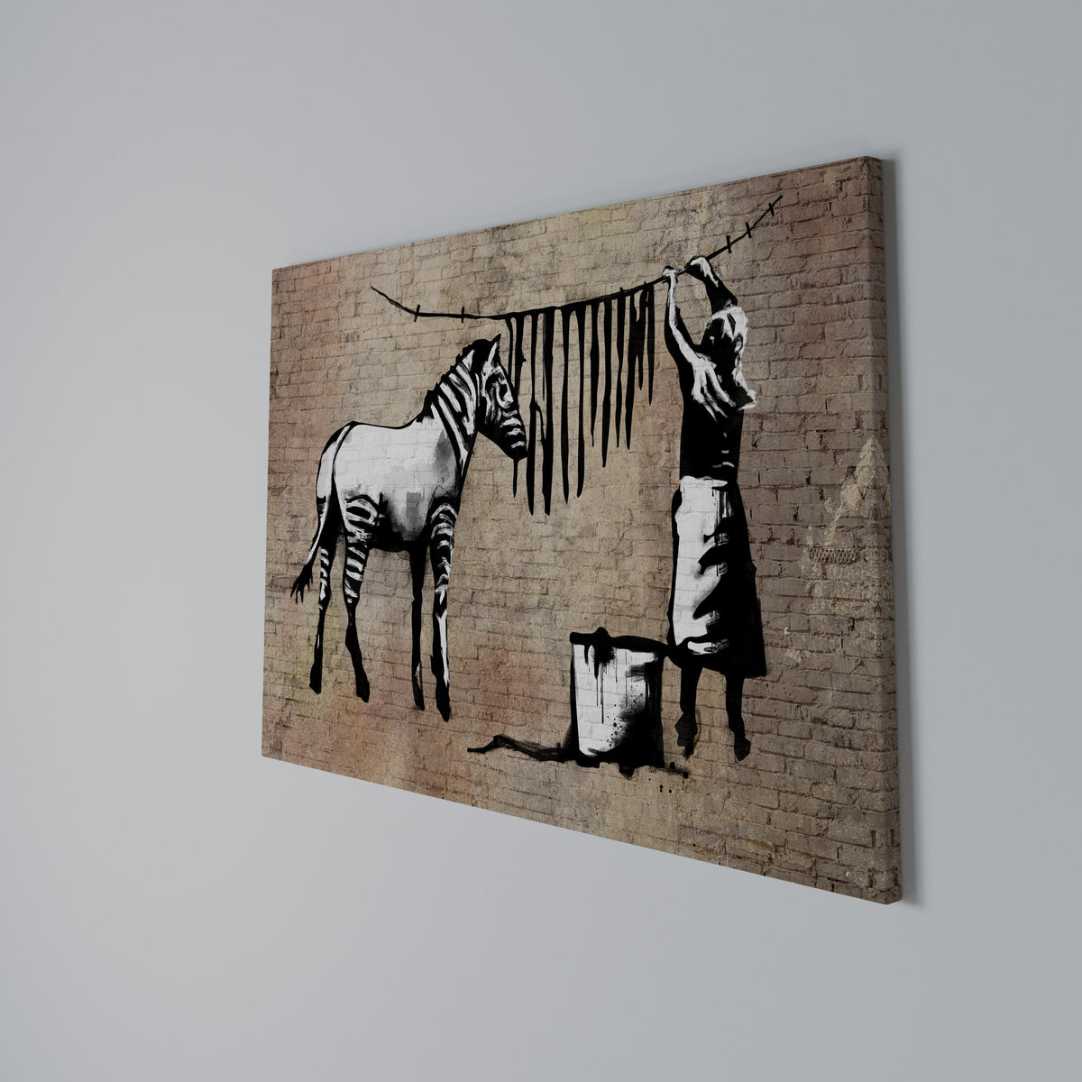 TIDY ZEBRA Cuadro en lienzo horizontal
