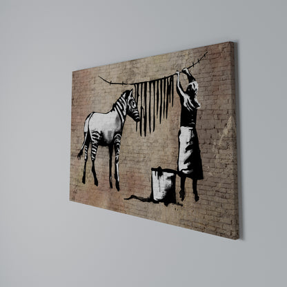 TIDY ZEBRA Cuadro en lienzo horizontal