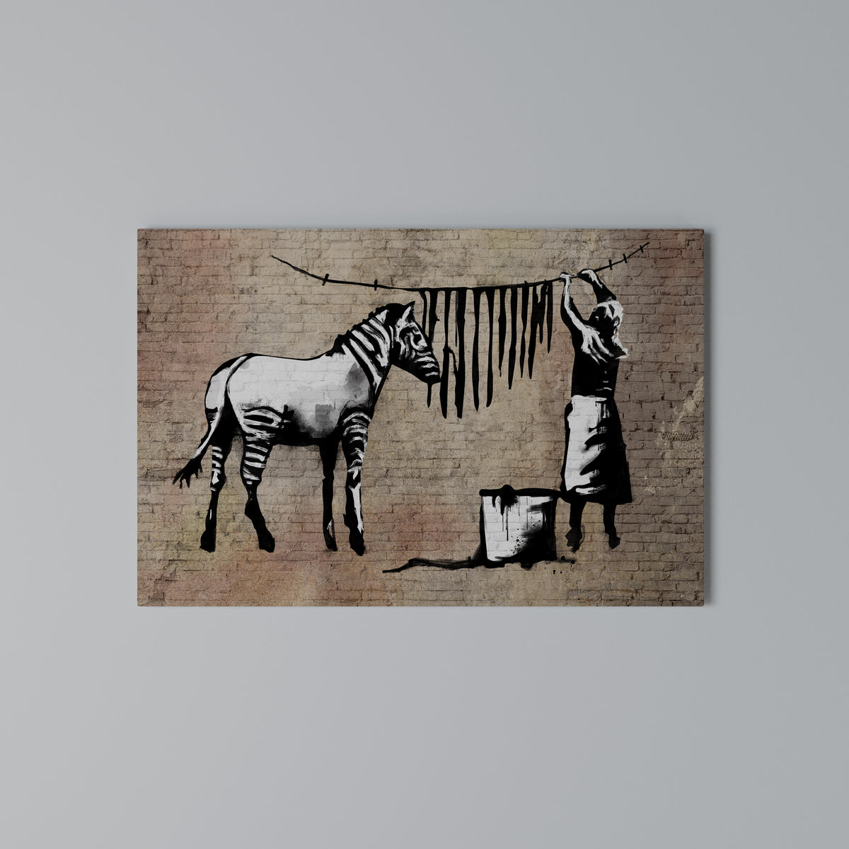 TIDY ZEBRA Cuadro en lienzo horizontal