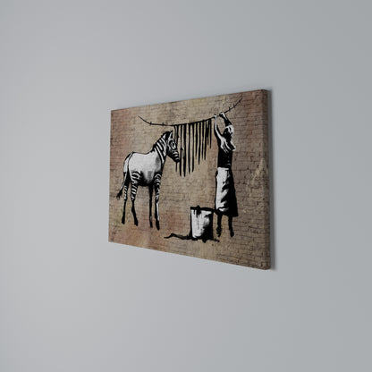 TIDY ZEBRA Cuadro en lienzo horizontal