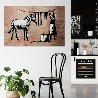 TIDY ZEBRA Cuadro en lienzo horizontal
