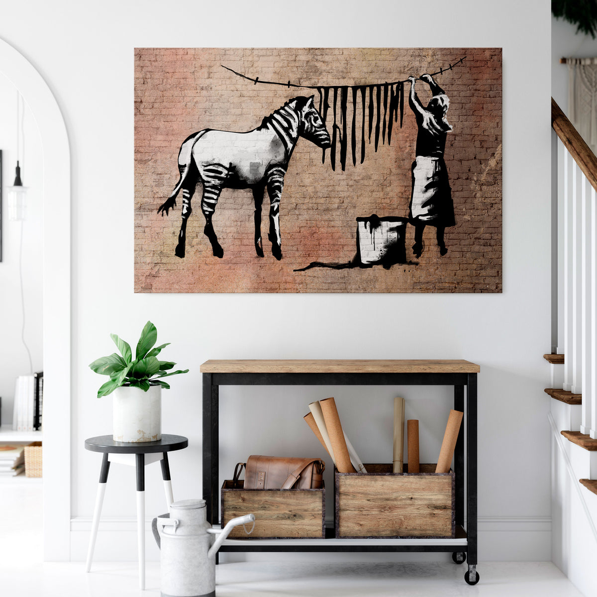 TIDY ZEBRA Cuadro en lienzo horizontal