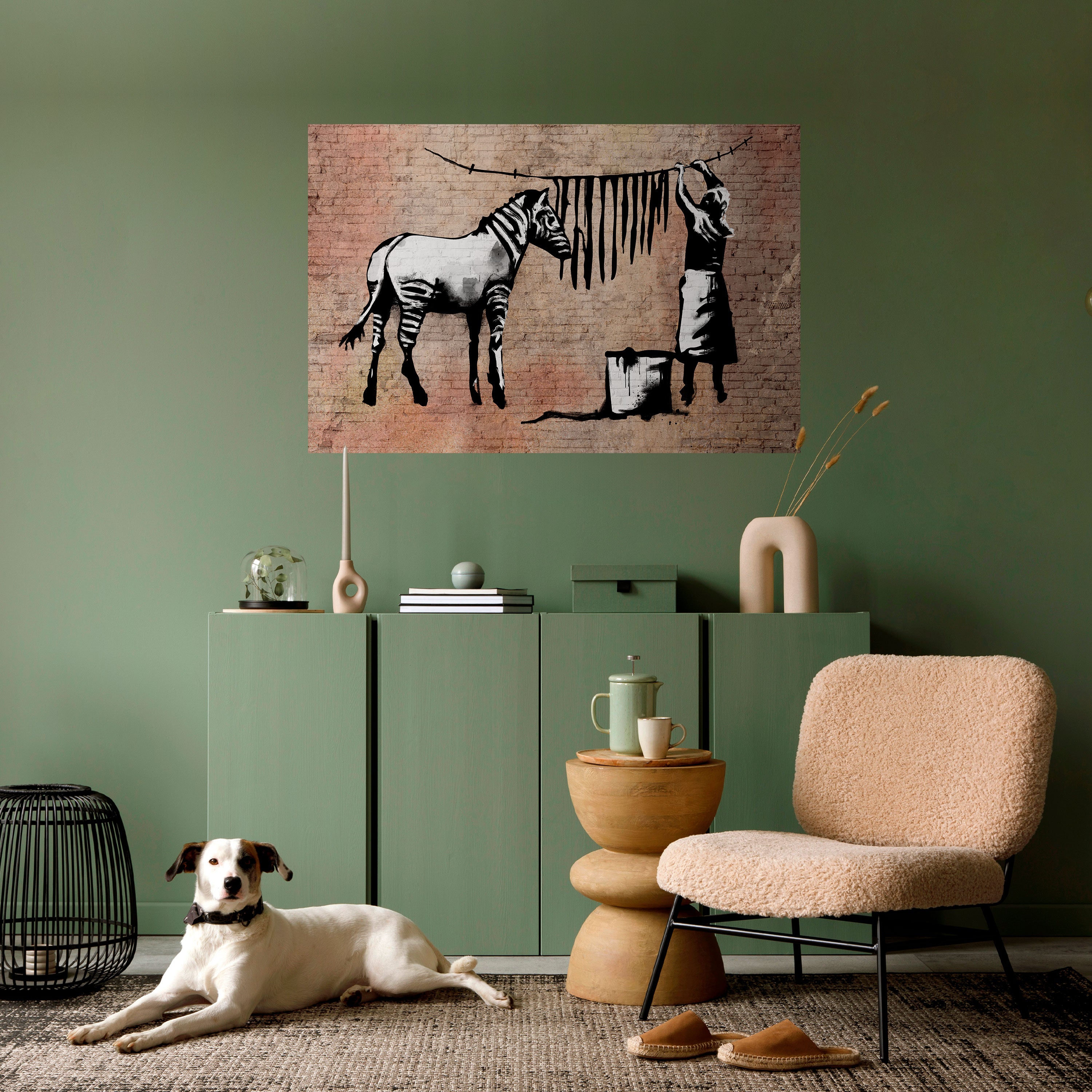TIDY ZEBRA Peel and Stick Horizontal Poster