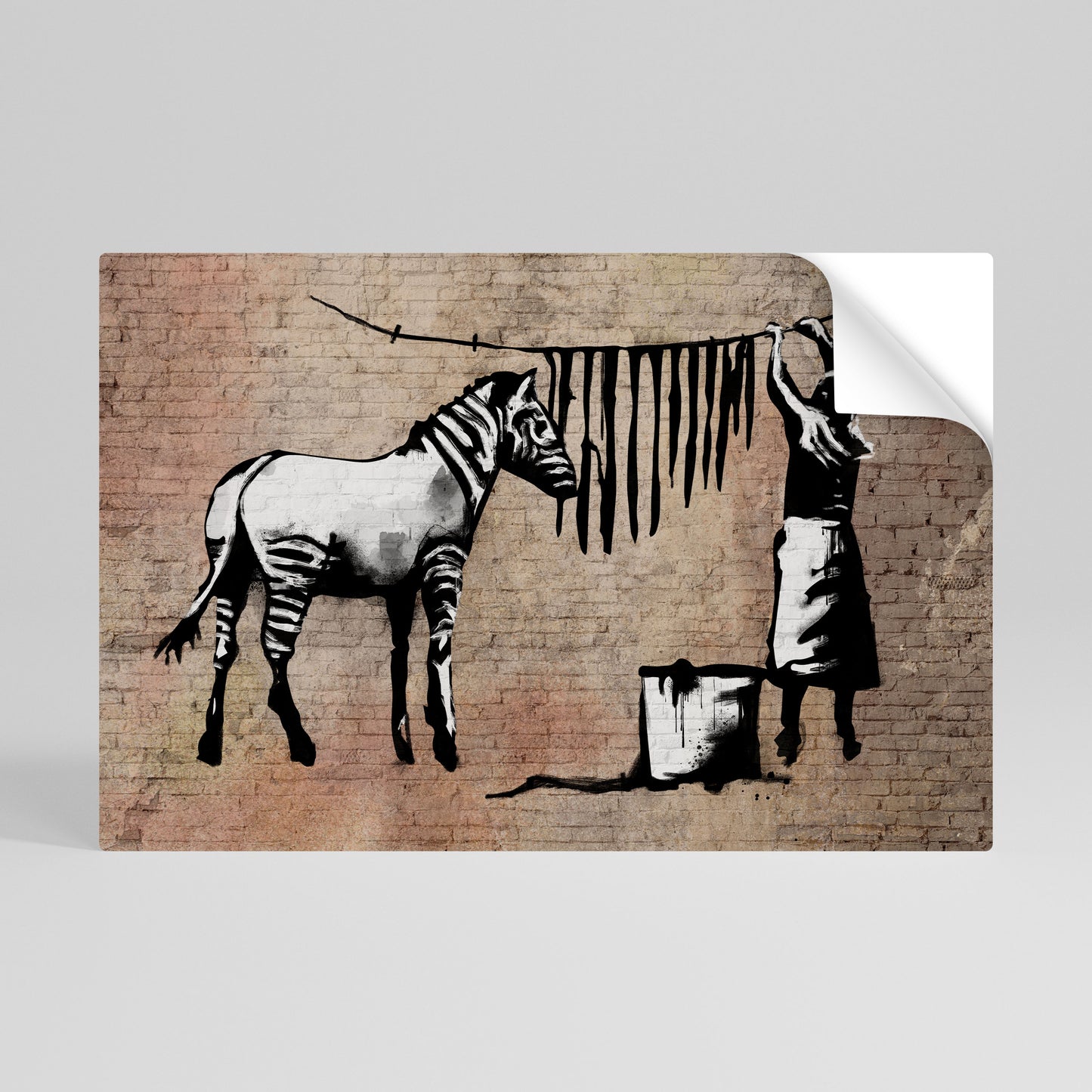 TIDY ZEBRA Póster adhesivo horizontal
