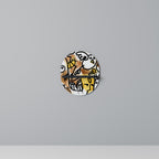 URBAN CANVAS Oval Art Shelf In Black Finish