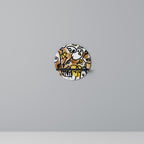 URBAN CANVAS Round Art Shelf In Black Finish