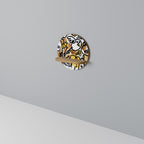 URBAN CANVAS Round Art Shelf In Oak Effect