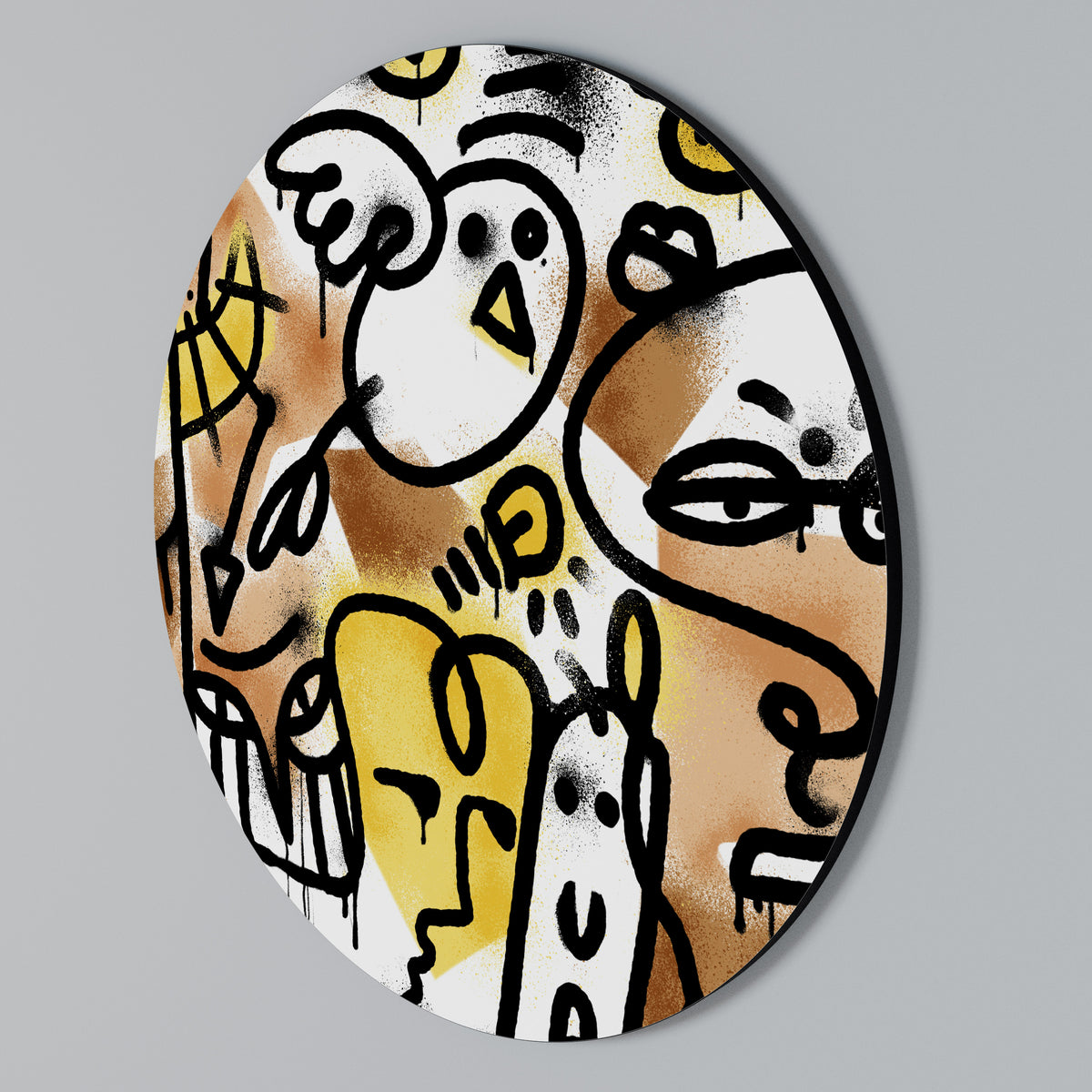 URBAN CANVAS Arte de pared redondo