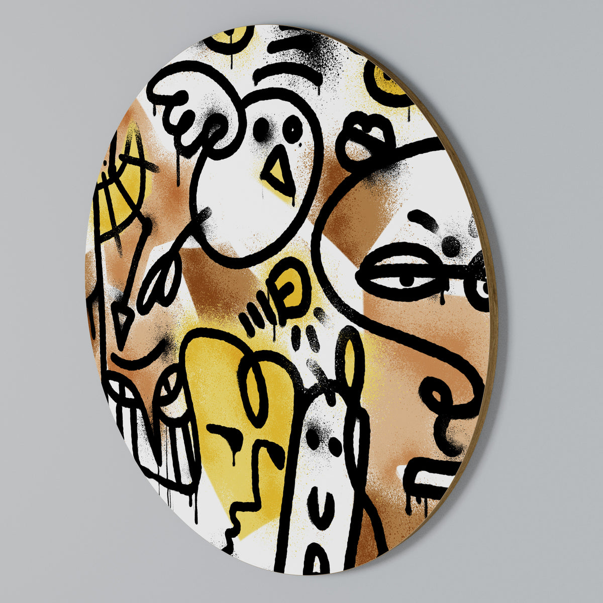 URBAN CANVAS Arte de pared redondo